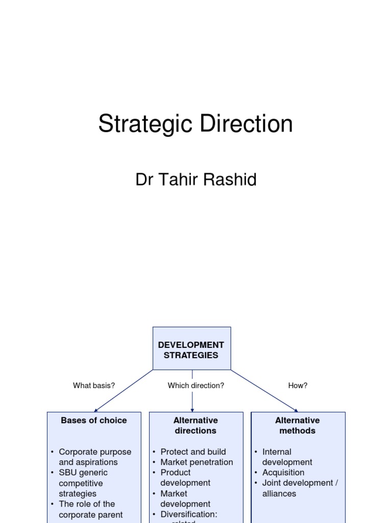 05 Strategic Direction & Development | PDF | Strategic Management ...