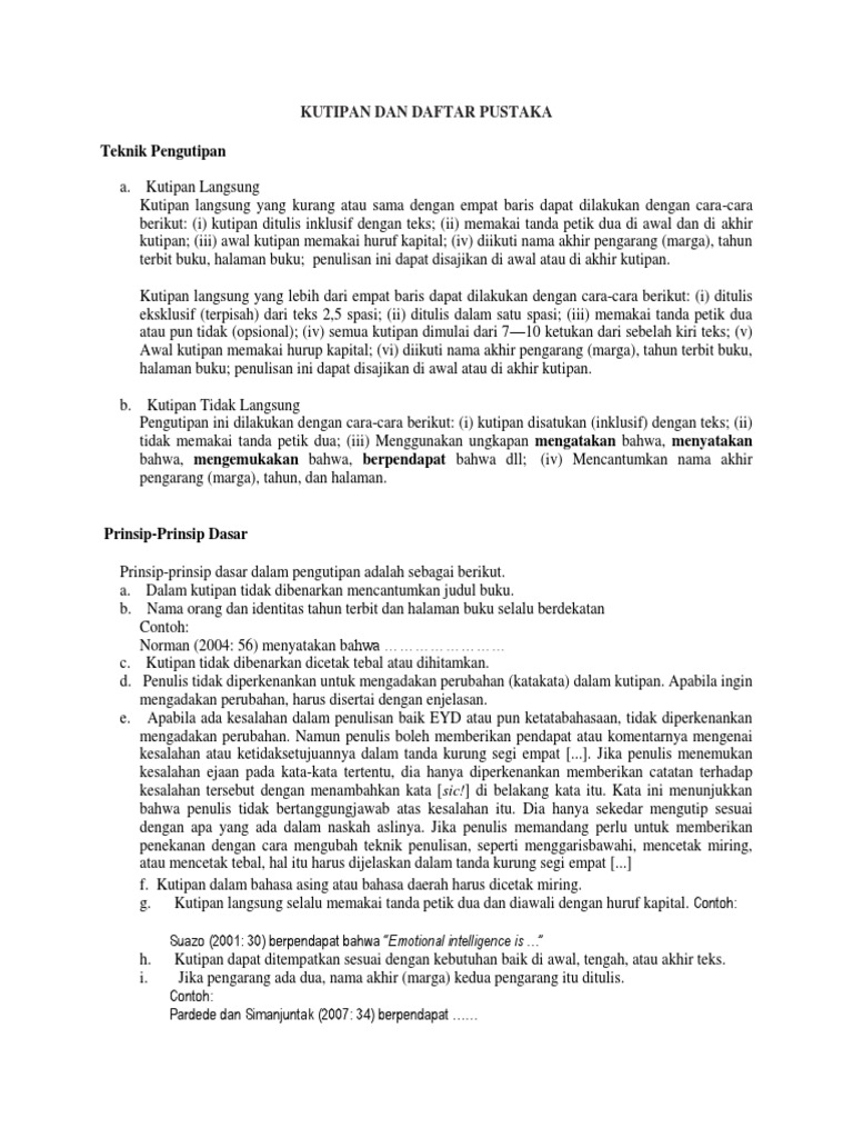 Kutipan Dan Daftar Pustaka