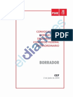 Convocatoria y Normativa Del Desarrollo Del Congreso Federal Del PSOE Extraordinario (BORRADOR)