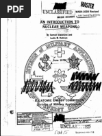 Glasstone Introduction to Nuclear Weapons 