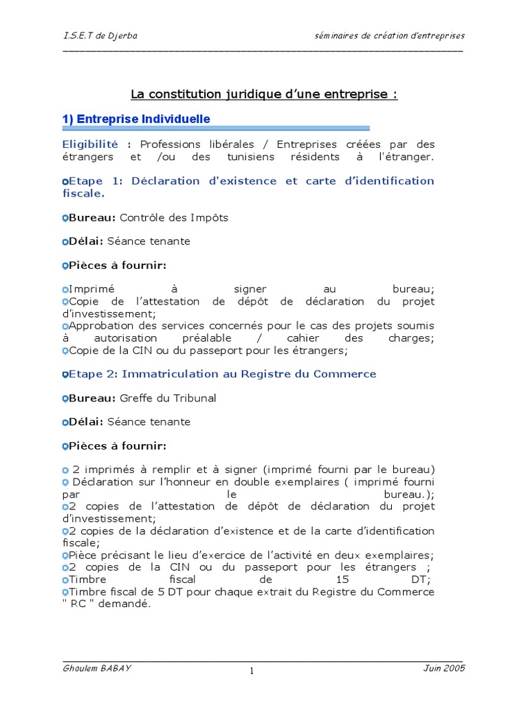 Constitution Juridique D Une Entreprise Affaires Actionnaire