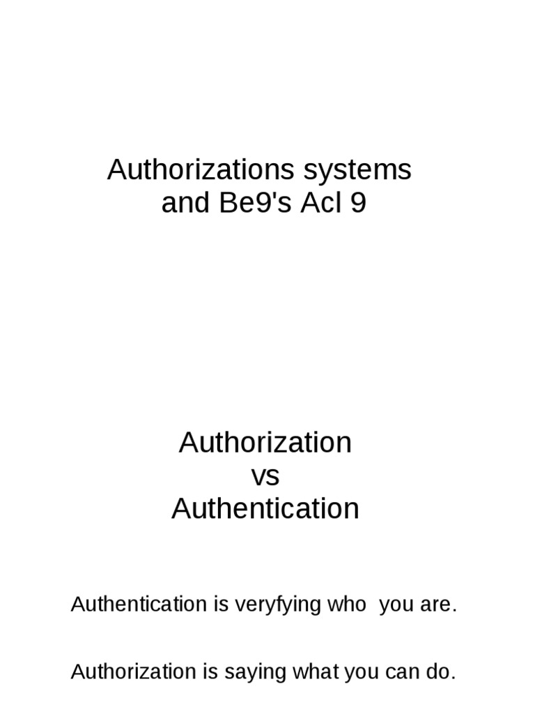 Authorization Systems Guide | PDF | Authentication | Computer Engineering