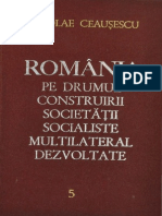  Romania Pe Drumul Multidezvoltarii Socialiste - Vol. 05