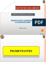 Pigmentantes y Saborizantes Utilizados en Nutrición Animal