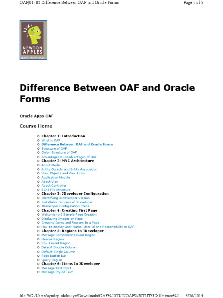3difference Between OAF and Oracle Forms | PDF | Oracle Database | Ajax ...