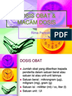 Dosis Obat dan Macam Dosis