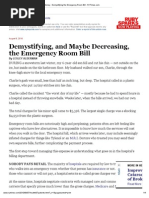 Demystifying, and Maybe Decreasing, The Emergency Room Bill: Reprints