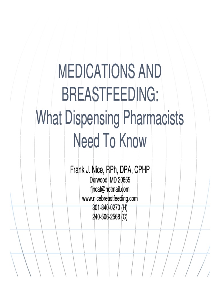 Medications and Breastfeeding Breastfeeding Over The Counter Drug