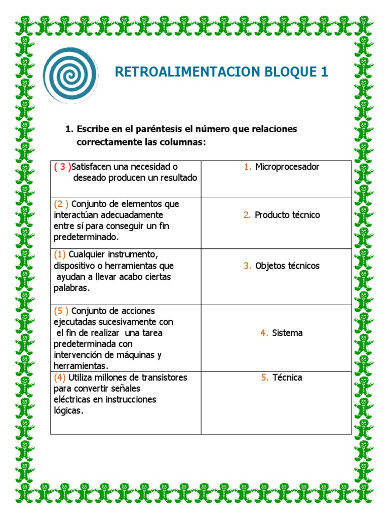 Retroalimentacion Bloque 1 | PDF | Hardware de la computadora ...