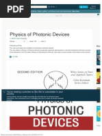 Physics of Photonic Devices PDF