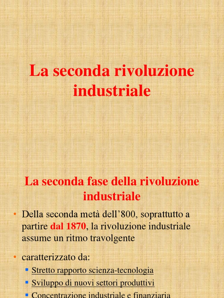 Seconda Rivoluzione Industriale PDF