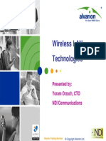 Wireless LAN Technologies: Presented By: Yoram Orzach, CTO NDI Communications