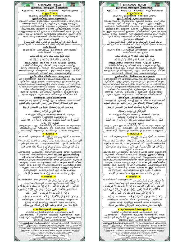 Miniature of Umrah in Malayalam Pocket Guide (Umrayude Lakhu Roopam