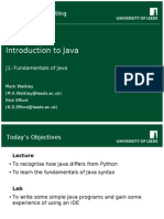 Introduction To Java: School of Something School of Computing