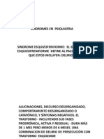 Sindromes en Psiquiatria