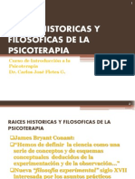 Raices Historicas y Filosoficas de La Psicoterapia