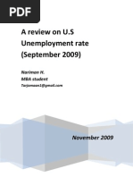 Download US Unemployment RateSep 2009 by Nariman H B SN22742079 doc pdf