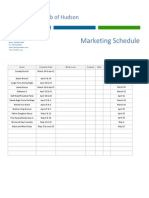 Marketing Schedule