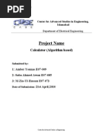 Project Name: Calculator (Algorithm Based)