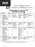 Program Cnme Festivalul Nat Al Sanselor Tale