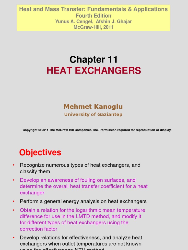 Heat 4e Chap11 Lecture | PDF | Heat Exchanger | Heat Transfer