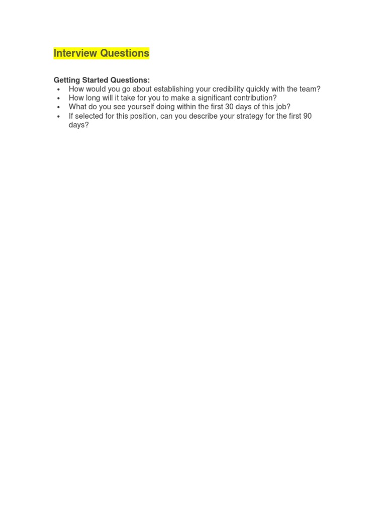 Star Questions | PDF