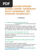 Why is Inclined Upward Rubber Tapping Technology or Iut Technology The Scientific Technology