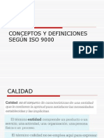 4 Conceptos y Definiciones Según Iso 9000