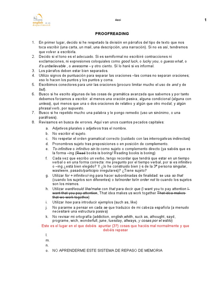 Writing First Aid Kit PDF Puntuación Verbo