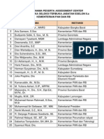 Jadwal Assesment Center