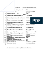 Matching ultrasound hepatoma incidence questions