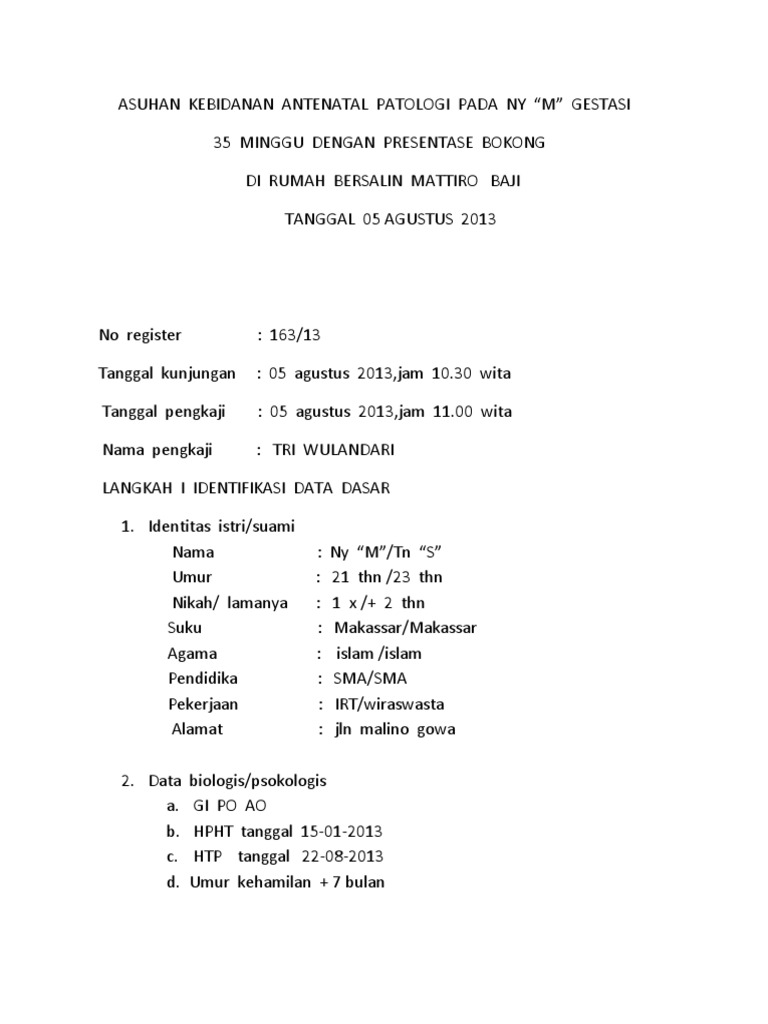Contoh Laporan Anc