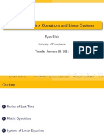 Math 240: Matrix Operations and Linear Systems: Ryan Blair