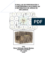 Diseño de Mallas de Perforación y Voladura Subterránea Aplicando Un Modelo Matematico de Areas de Influencia