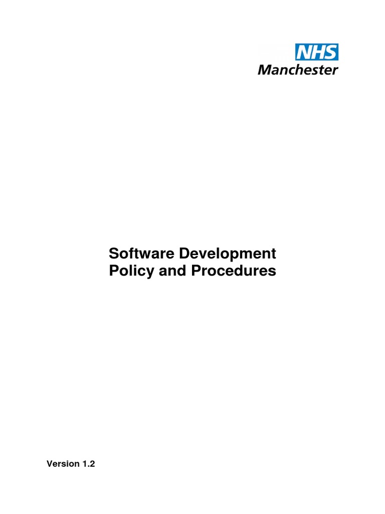NHS Manchester Application Development Policy v1.2 ...