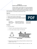 Activity 14 Specific Gravity and Buoyancy of Liquids