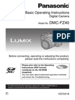 DMC-FZ40: Basic Operating Instructions