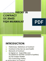 General Theory in Contract and Sales Contract