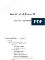 Woodcock-Johnson III Example