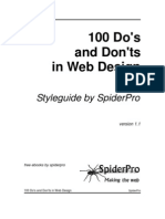 100 Do's and Dont's in Web Design