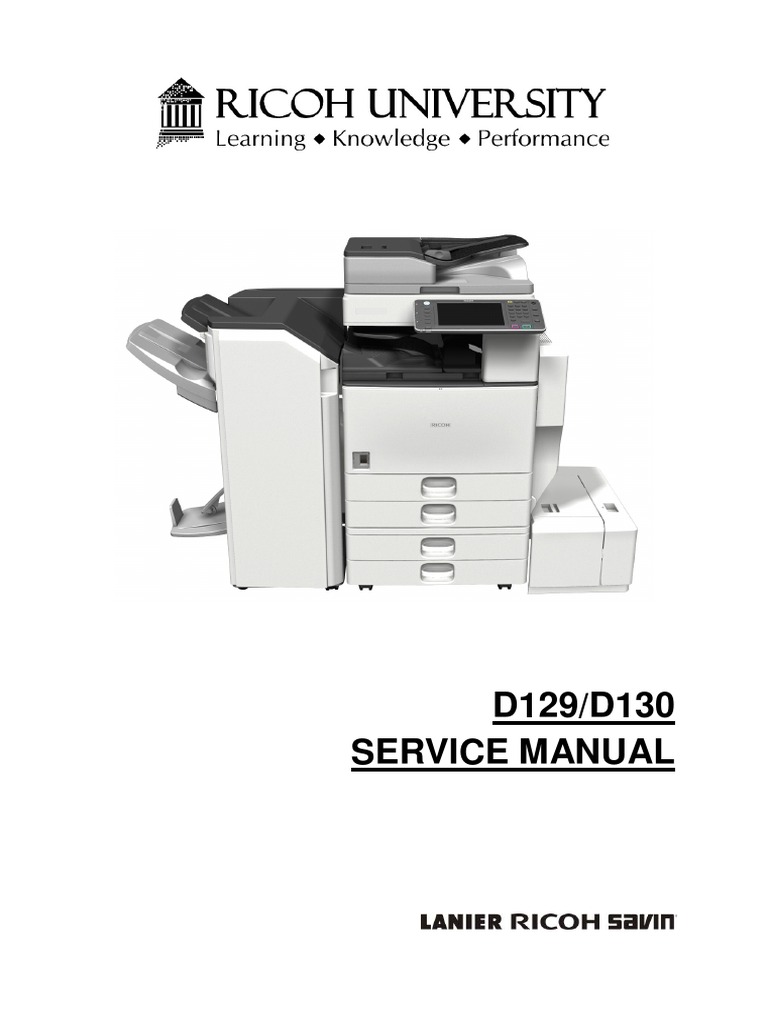 Aficio 4002 5002 D129 D130 Service Manual Pdf Image Scanner Photocopier