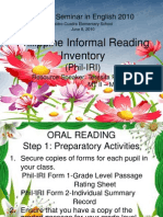 Philippine Informal Reading Inventory