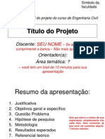 Modelo de Apresentação Para o Projeto