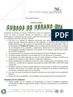 Convocatoria Cursos de Verano 2014