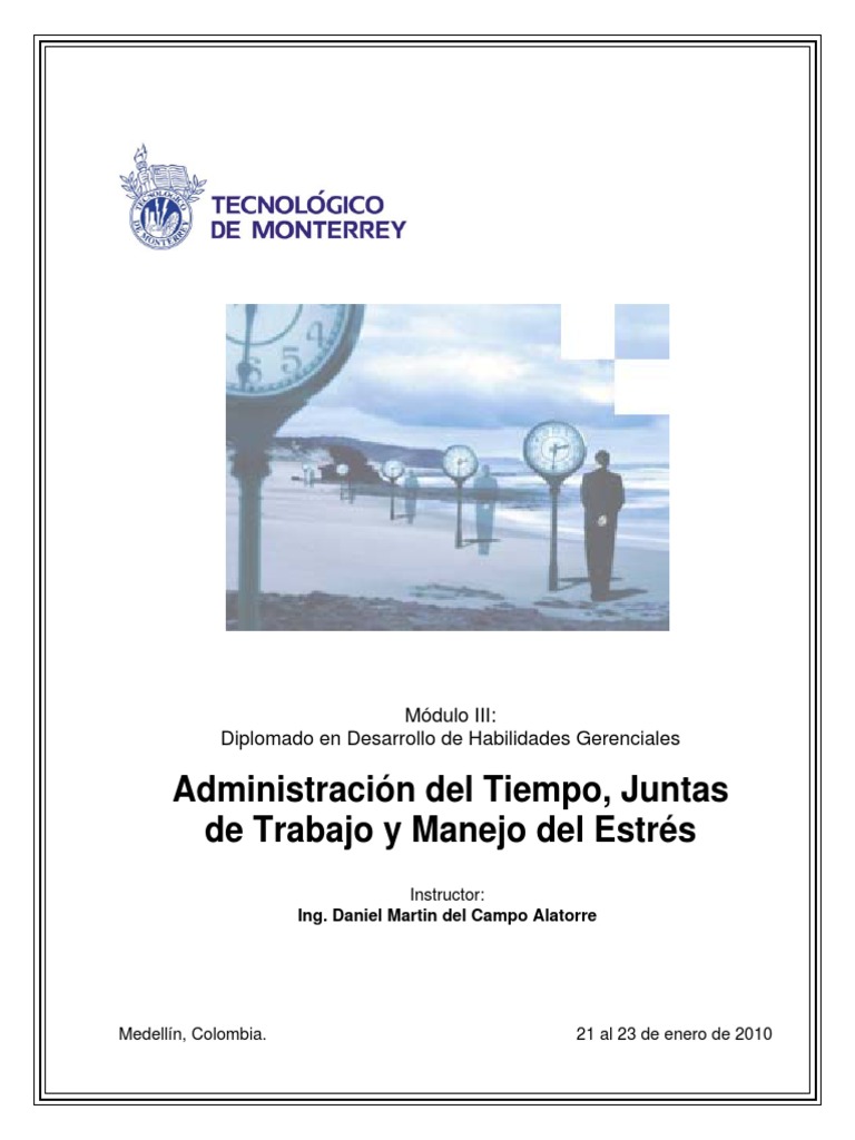 Administración del Tiempo y Estrés Eficaz | PDF | Planificación | Toma ...
