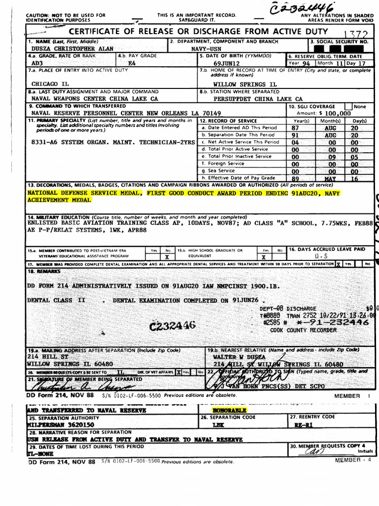 dd214-r | Military Of The United States | National Security