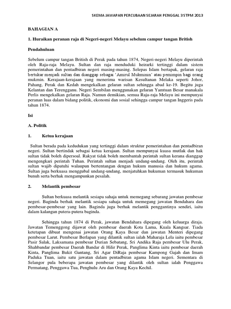 Skema Trial Sejarah Penggal 3 2013 Pdf