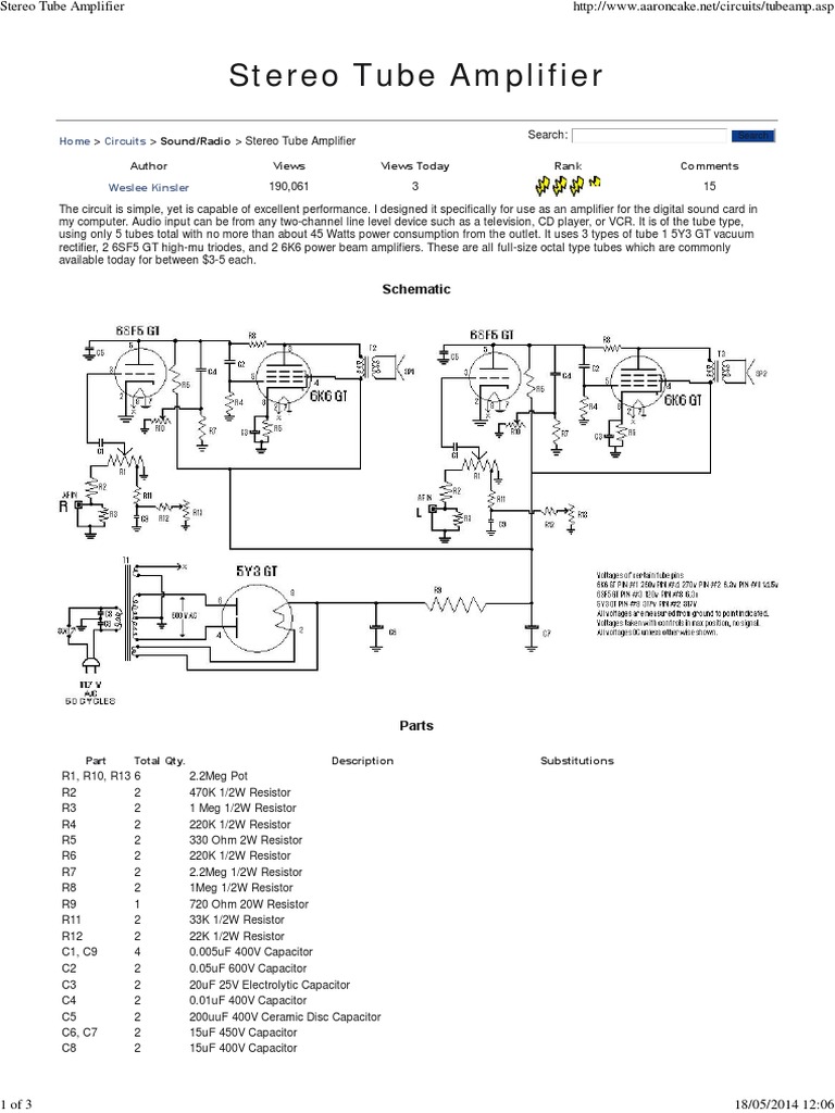 Stereo Tube Amplifier | PDF | Amplifier | Vacuum Tube