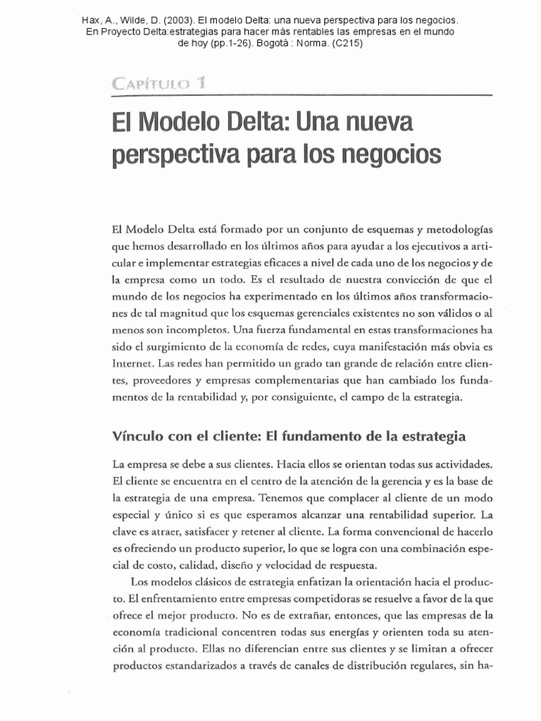 Modelo Delta: Estrategias de Negocios Efectivas | PDF | Distribución ...