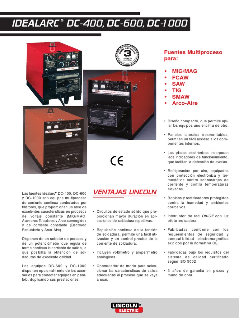 Dc 400 600 1000 Pdf Soldadura Construccion